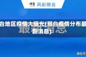 邢台地区疫情大曝光(邢台疫情分布最新消息)