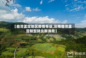 【临沧孟定地区疫情等级,云南临沧孟定新型肺炎新消息】
