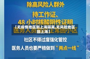 【无疫情地区到上海隔离,无风险地区回上海】