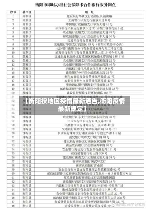 【衡阳按地区疫情最新通告,衡阳疫情最新规定】-第2张图片