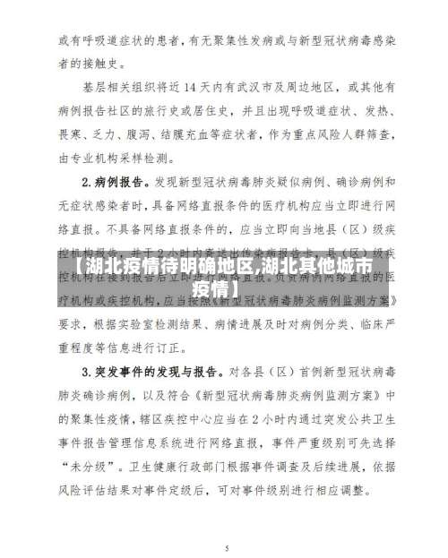 【湖北疫情待明确地区,湖北其他城市疫情】-第1张图片